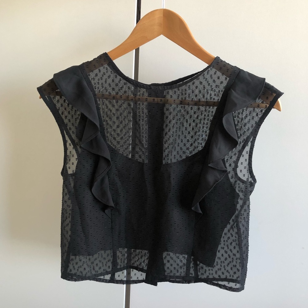 Express sheer blouse top with camisole size XS